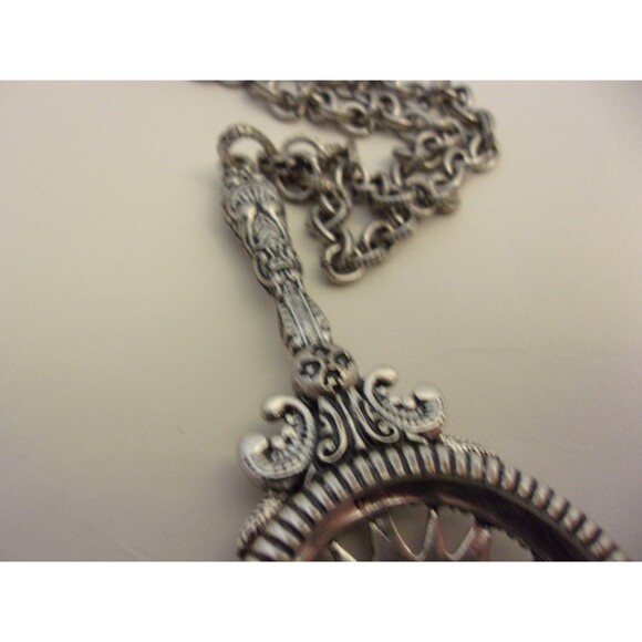 Patricia Nash Silver Metal Necklace Compass Design 20.25" Long - Picture 8 of 8